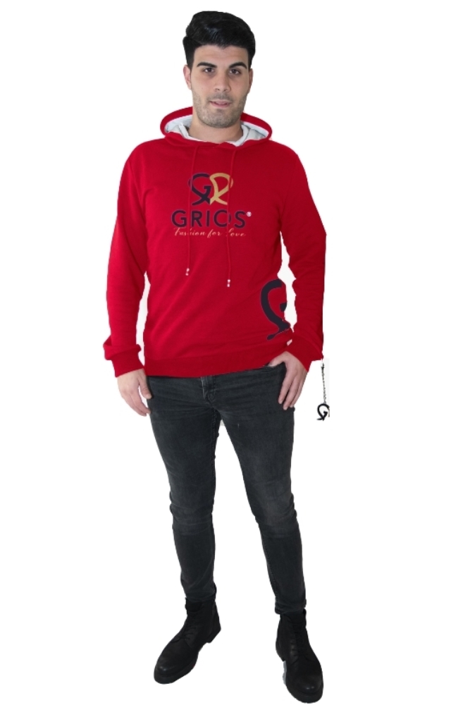 Grios - Fashion 4 Love - Felpa Uomo Rossa